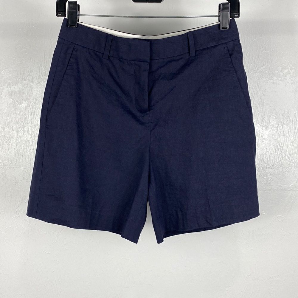 Theory Linen Blend Dark Gray High Rise Shorts size 2 - Picture 1 of 11